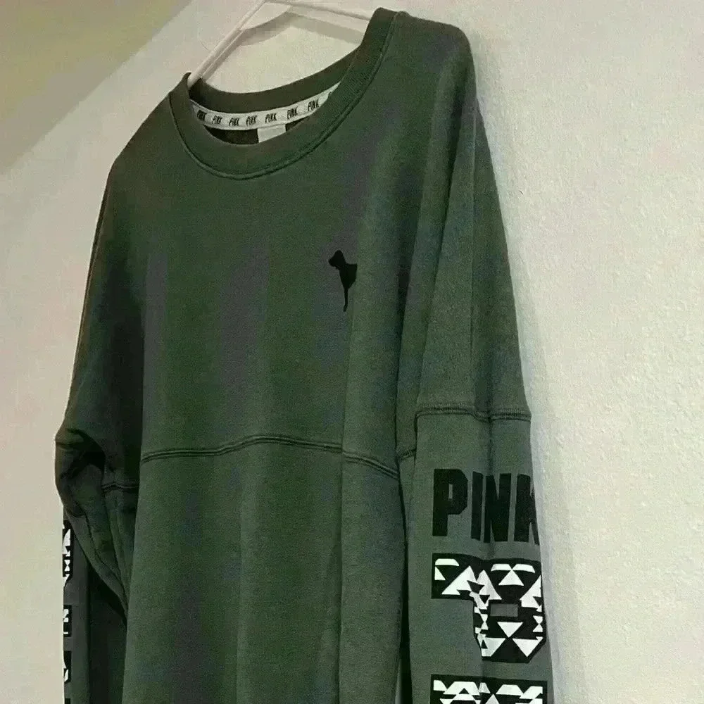 PINK green long sleeve shirt size S in great used condition casual wear - Picture 2 of 5